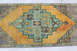 Vintage Hand-Knotted Wool Rug Daisy 49Cm X 105Cm