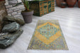 Vintage Hand-Knotted Wool Rug Daisy 49Cm X 105Cm