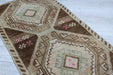 Vintage Hand-Knotted Wool Rug Zane 41cm x 81cm