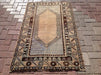 Vintage Handknotted Wool Rug 147cm x 95cm Brown Turkey