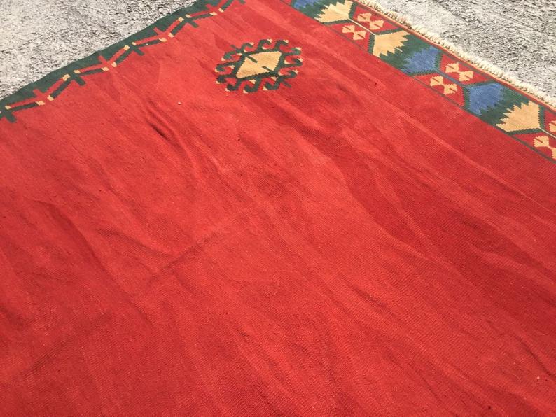 Tappeto Kilim vintage fatto a mano 500 cm x 346 cm dalla Turchia