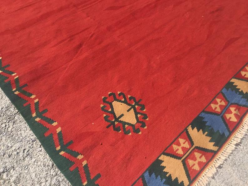 Tappeto Kilim vintage fatto a mano 500 cm x 346 cm dalla Turchia