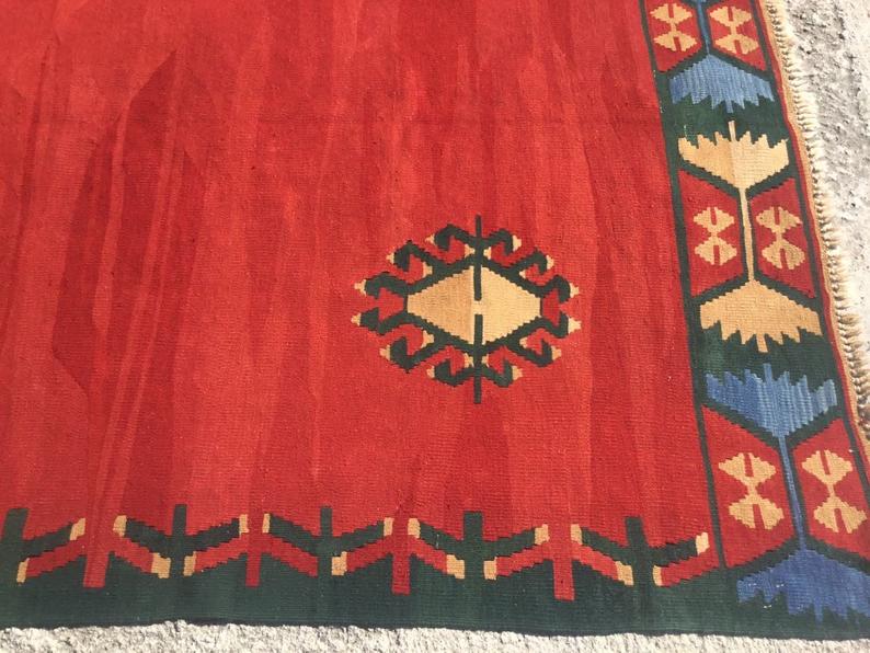 Tappeto Kilim vintage fatto a mano 500 cm x 346 cm dalla Turchia