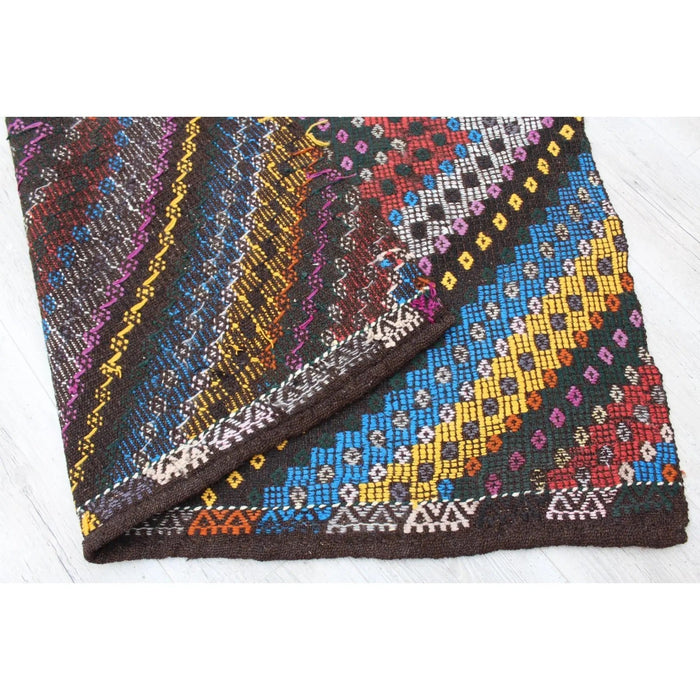 Vintage Handwoven Kilim 130Cm x 320Cm Wool Cotton Carpet