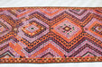 Vintage Handwoven Kilim 338cm x 141cm Wool Cotton