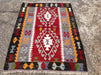 Vintage Handwoven Kilim Rug 128cm x 94cm Unique Design