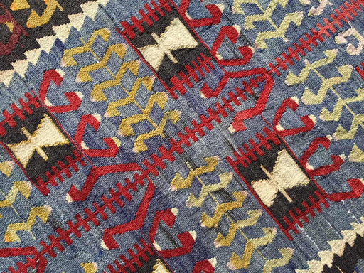 Vintage käsinkudottu Kilim-matto 145cm x 76cm Ainutlaatuinen muotoilu