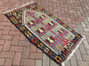 Vintage Handwoven Kilim Rug 145cm x 76cm Unique Design