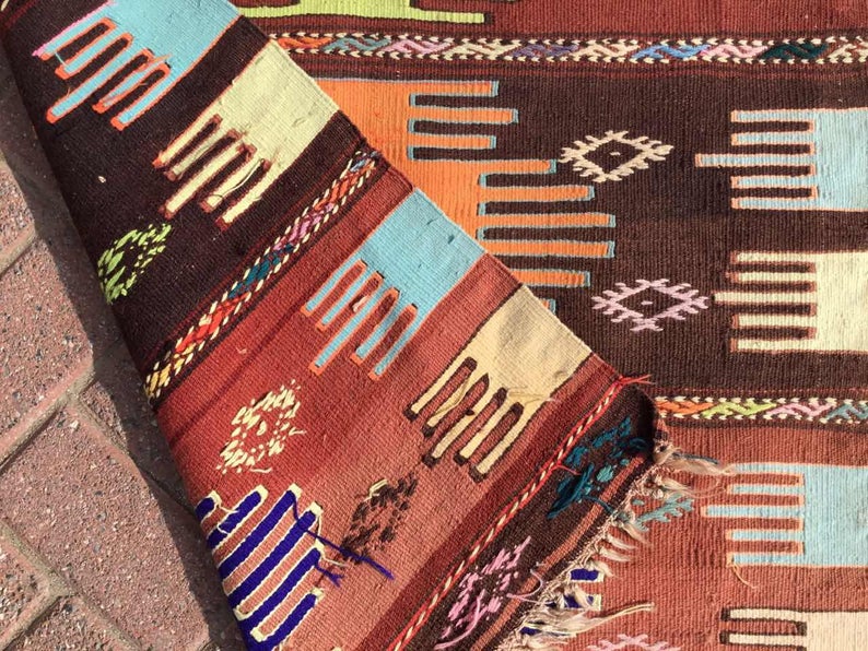 Vintage Handwoven Kilim Rug 147cm x 84cm Wool
