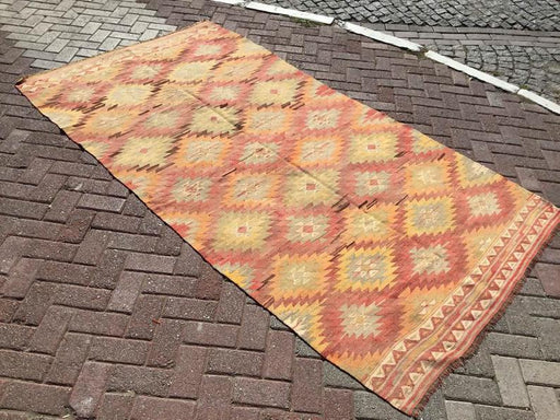 Vintage Handwoven Kilim Rug 275cm x 149cm Western Turkey
