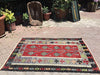Vintage Handwoven Rug 163cm x 112cm Wool Cotton