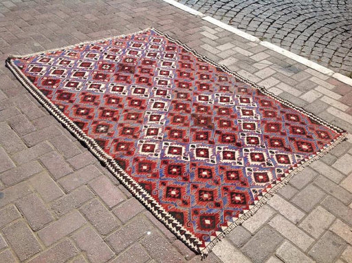 Vintage Handwoven Rug 193cm x 137cm From Central Turkey
