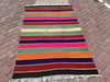Vintage Handwoven Rug 215cm x 132cm Wool Cotton