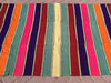 Vintage Handwoven Rug 215cm x 132cm Wool Cotton