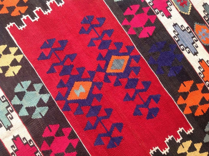 Vintage Handwoven Rug 304cm x 203cm from Central Turkey