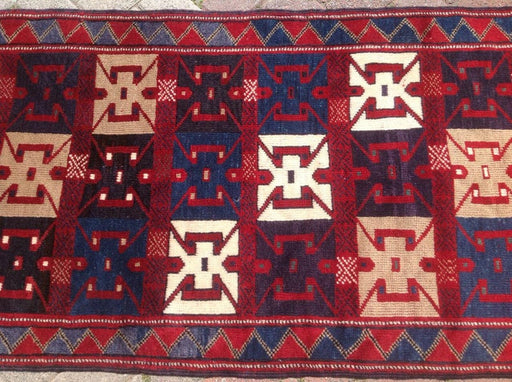 Vintage Handwoven Rug 79cm x 185cm Unique Design