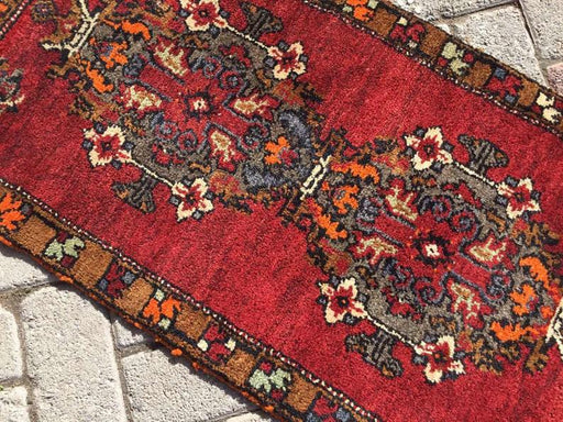 Vintage Handwoven Rug 99 cm x 50 cm Unique Design