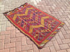 Vintage Handwoven Tribal Kilim Rug 129cm x 91cm Wool Cotton