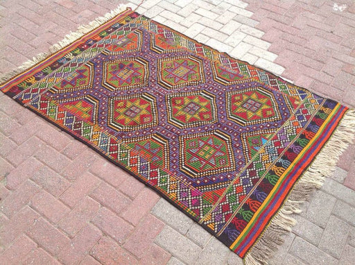 Vintage Handwoven Tribal Rug 179cm x 119cm Central Turkey