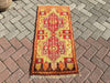 Vintage Handwoven Turkish Rug 111cm x 54cm Unique Design