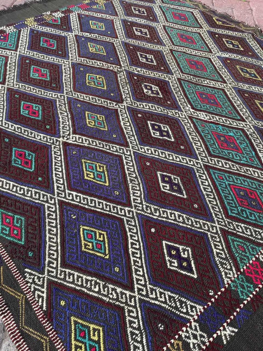 Vintage Handwoven Turkish Rug 166cm x 153cm