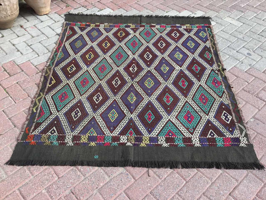 Vintage Handwoven Turkish Rug 166cm x 153cm