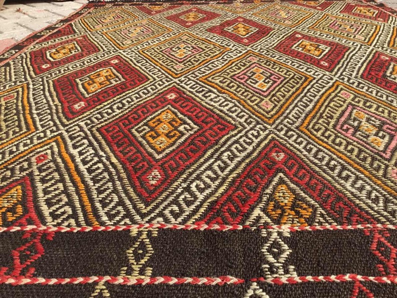 Vintage Handwoven Turkish Rug 179cm x 141cm Wool