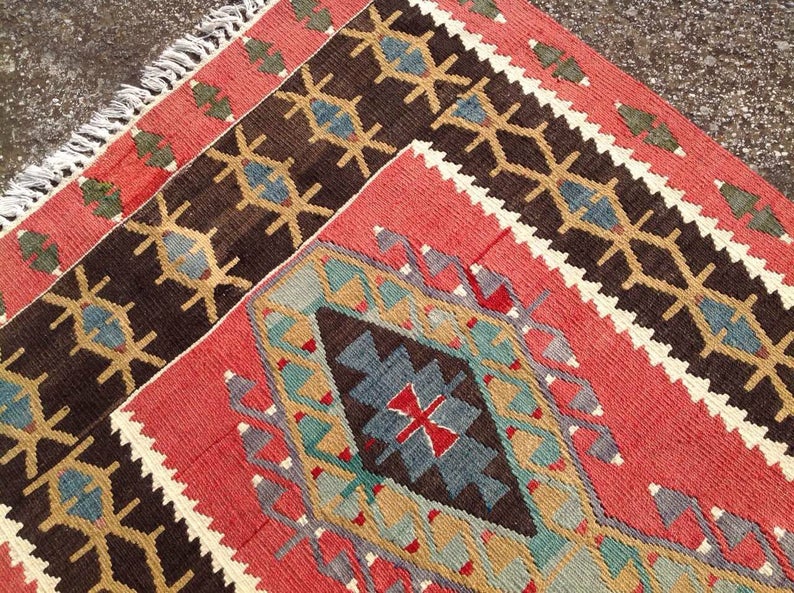 Vintage Handwoven Turkish Rug 179cm x 96cm Wool