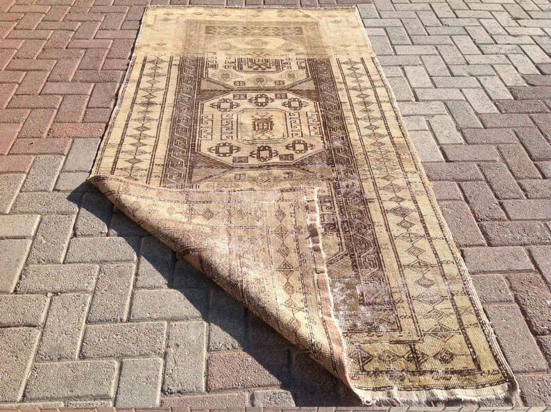 Vintage Handwoven Turkish Rug 207cm x 132cm
