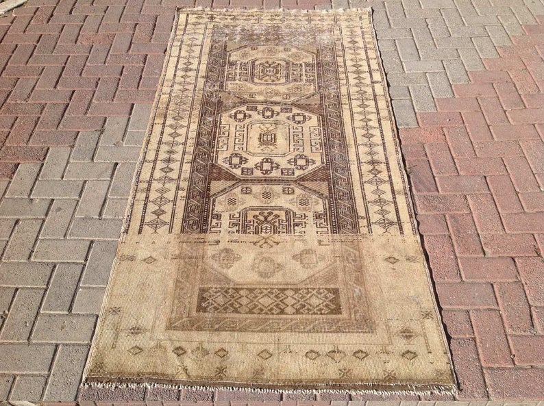 Vintage Handwoven Turkish Rug 207cm x 132cm