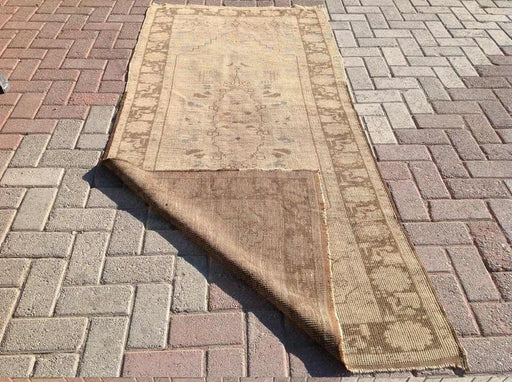 Vintage Handwoven Turkish Rug 220cm x 99cm Unique Design