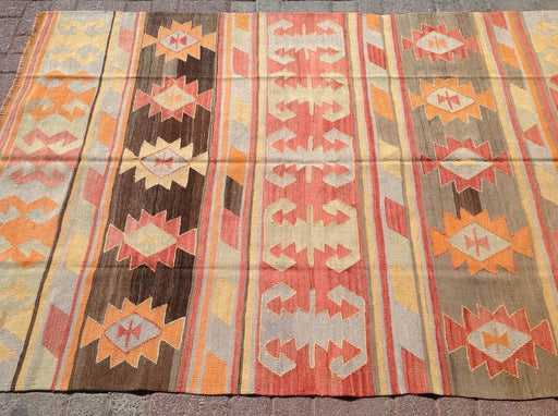 Vintage Handwoven Turkish Rug 223cm x 143cm Unique Design