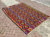 Vintage Handwoven Turkish Rug 230cm x 166cm Wool Cotton
