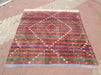 Vintage Handwoven Turkish Rug 241cm x 188cm Wool Cotton