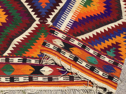Vintage Handwoven Turkish Rug 245cm x 145cm Unique Design