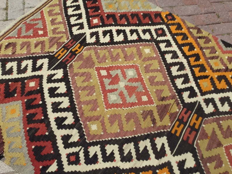 Vintage Handwoven Turkish Rug 249cm x 129cm Wool