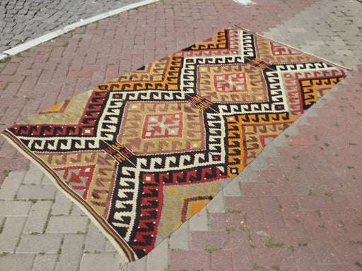 Vintage Handwoven Turkish Rug 249cm x 129cm Wool