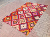 Vintage Handwoven Turkish Rug 252cm x 163cm Wool Cotton