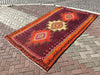 Vintage Handwoven Turkish Rug 288cm x 173cm Deep Purple