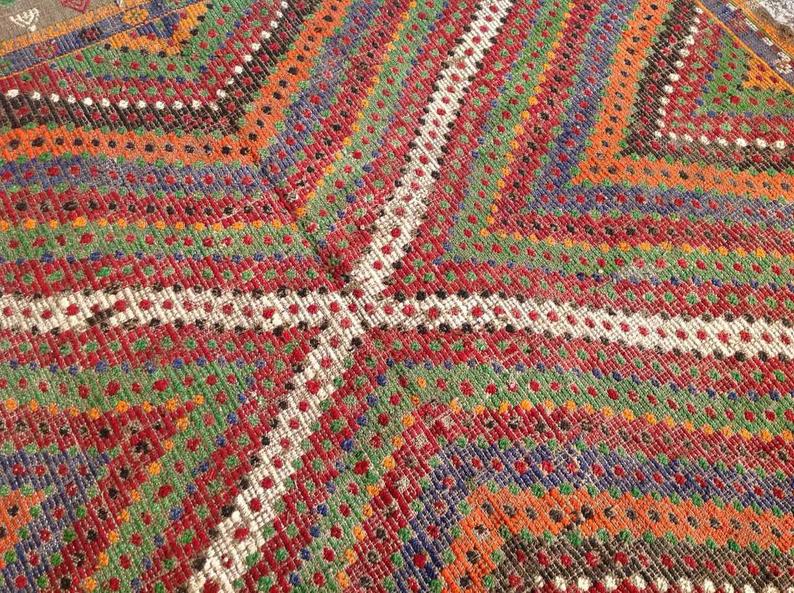Vintage Handwoven Turkish Rug 322cm X 198cm Unique Design