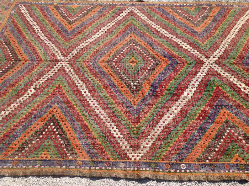 Vintage Handwoven Turkish Rug 322cm X 198cm Unique Design