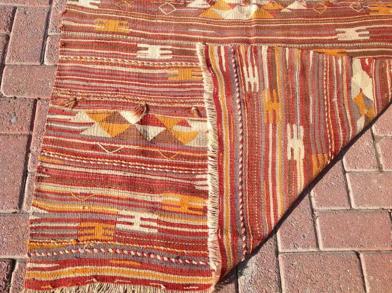 Vintage Handwoven Turkish Wool Rug 188cm x 101cm