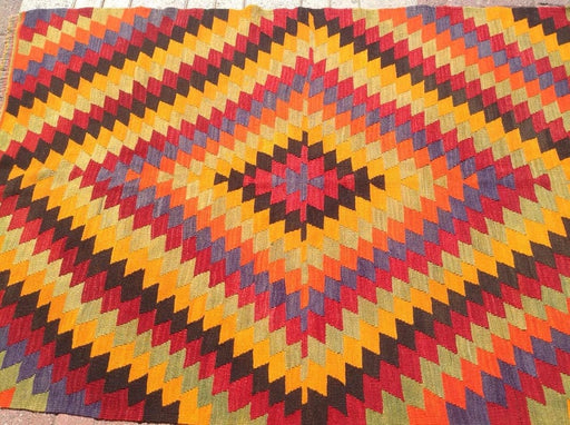 Vintage Handwoven Turkish Wool Rug 190cm x 137cm