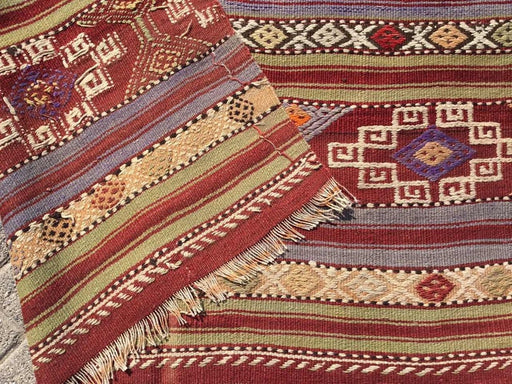 Vintage Handwoven Turkish Wool Rug 198cm x 145cm