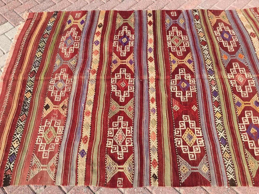 Vintage Handwoven Turkish Wool Rug 198cm x 145cm