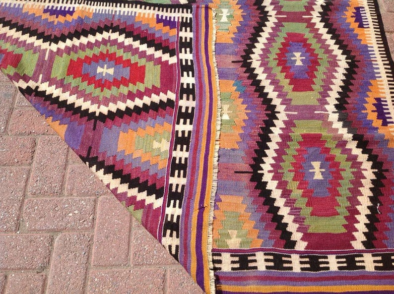 Vintage Handwoven Turkish Wool Rug 238cm x 175cm