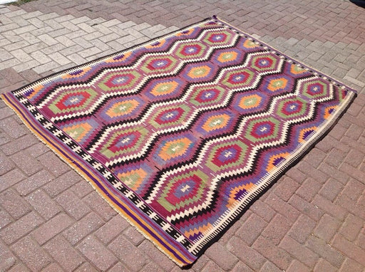 Vintage Handwoven Turkish Wool Rug 238cm x 175cm