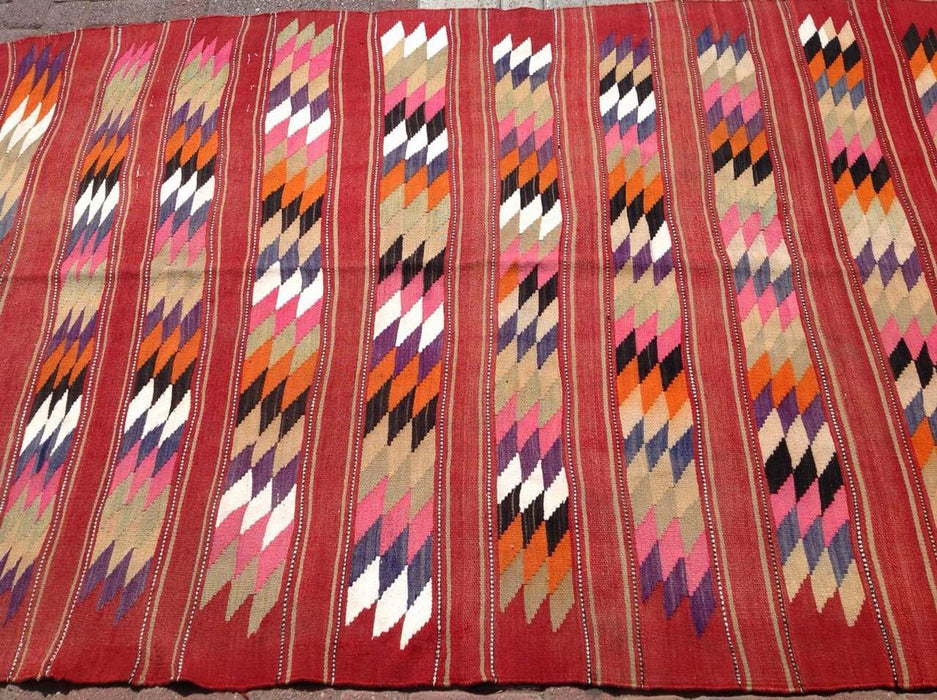 Vintage Handwoven Turkish Wool Rug 246cm x 155cm