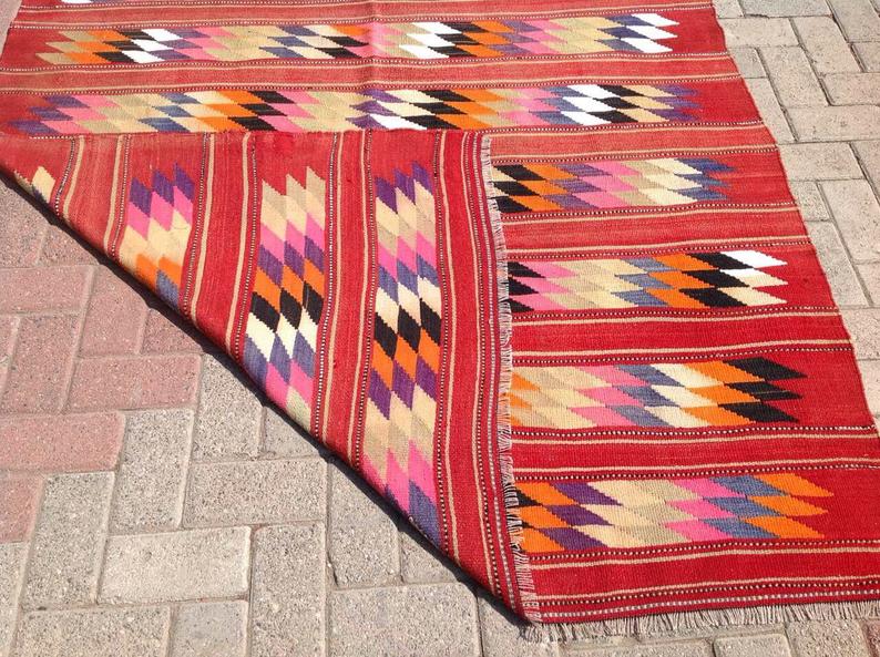 Vintage Handwoven Turkish Wool Rug 246cm x 155cm