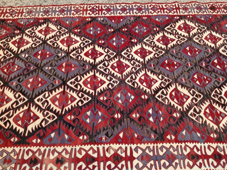 Vintage Handwoven Turkish Wool Rug 251cm x 132cm